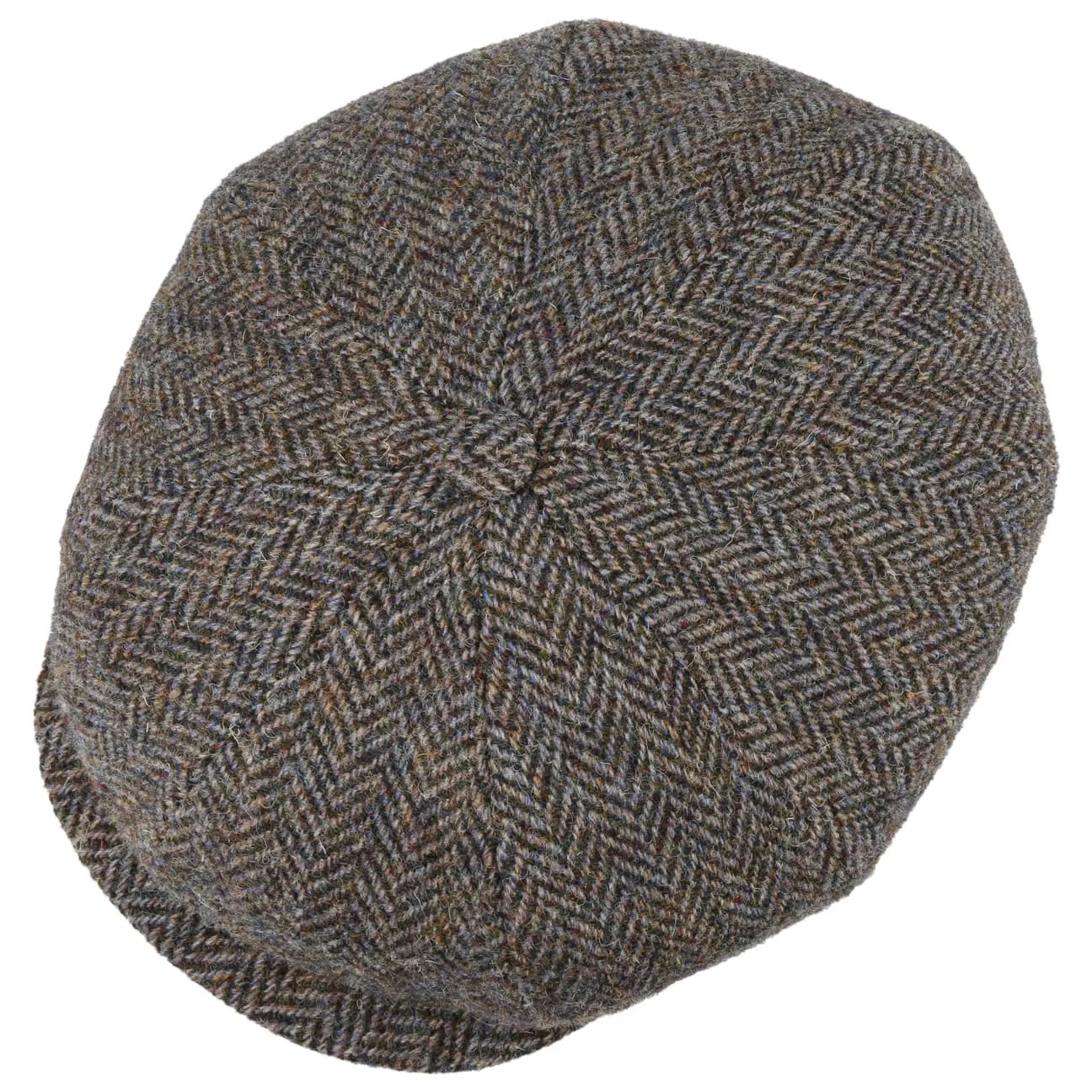 Stetson Accessories Hatteras Harris Tweed Herringbone Cap by Stetson