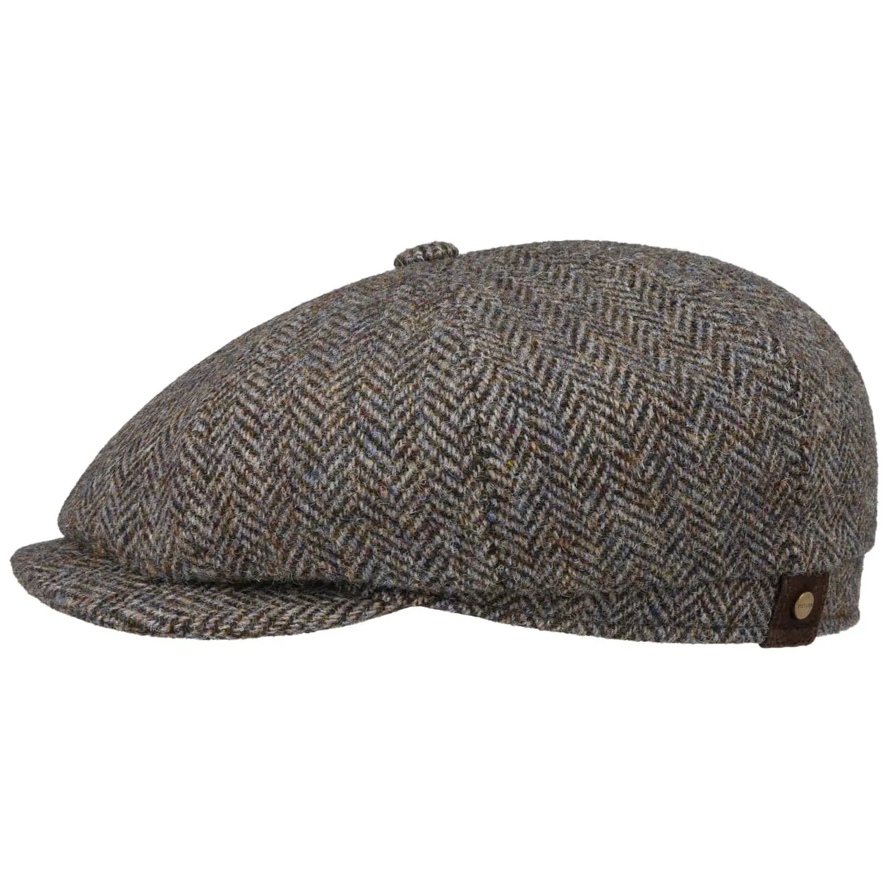 Stetson Accessories Hatteras Harris Tweed Herringbone Cap by Stetson