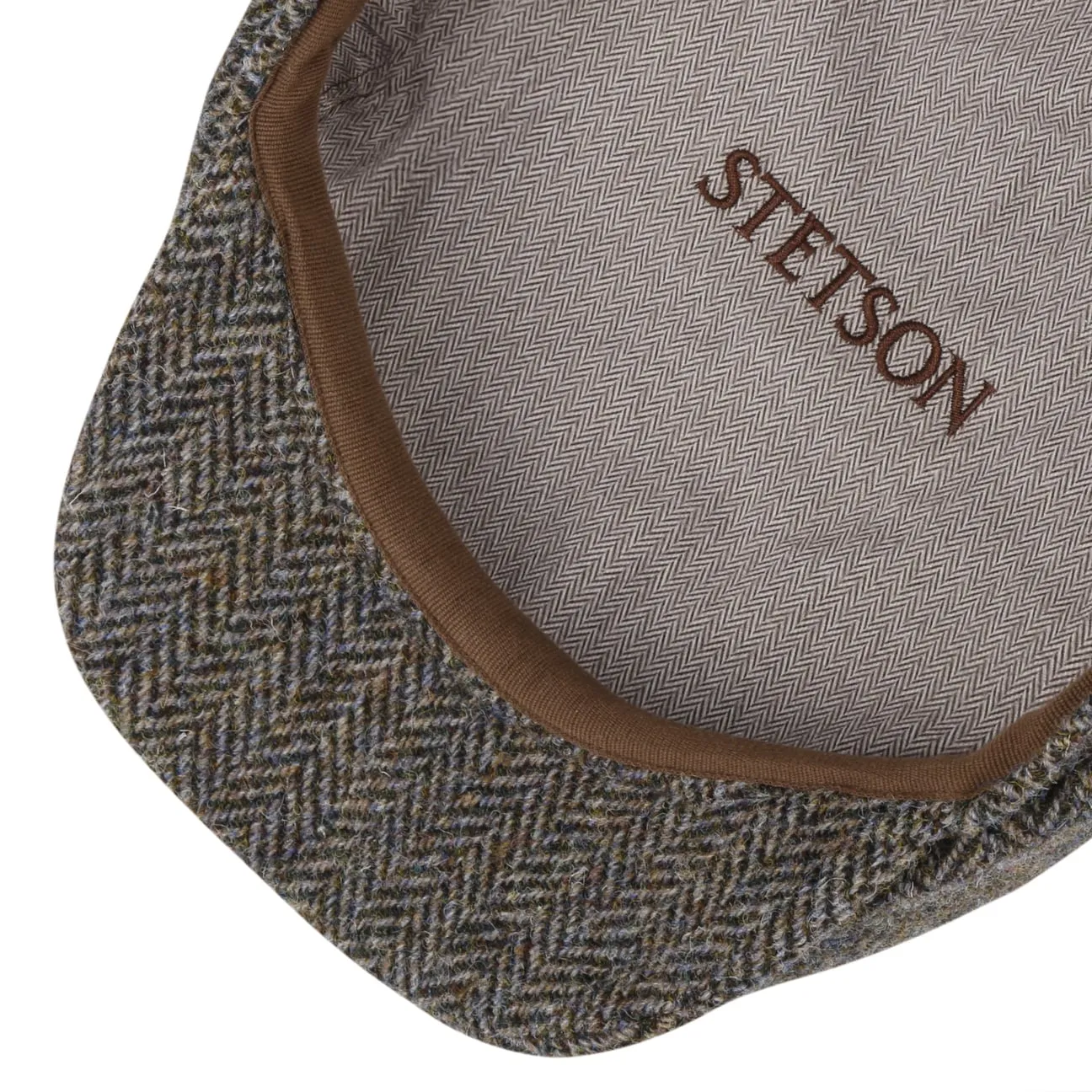 Stetson Accessories Hatteras Harris Tweed Herringbone Cap by Stetson