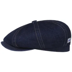 Stetson Accessories Hatteras Sustainable Denim Flat Cap by Stetson