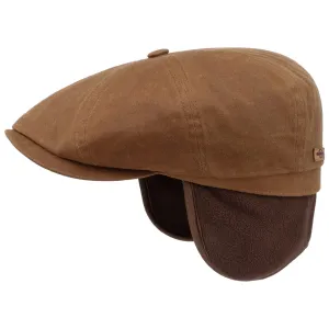Stetson Accessories Hatteras Wax Flat Cap with Ear Flaps by Stetson