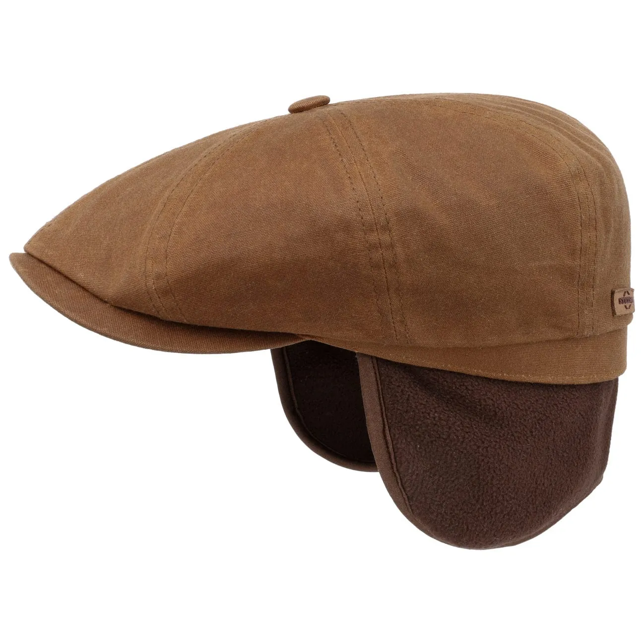 Stetson Accessories Hatteras Wax Flat Cap with Ear Flaps by Stetson