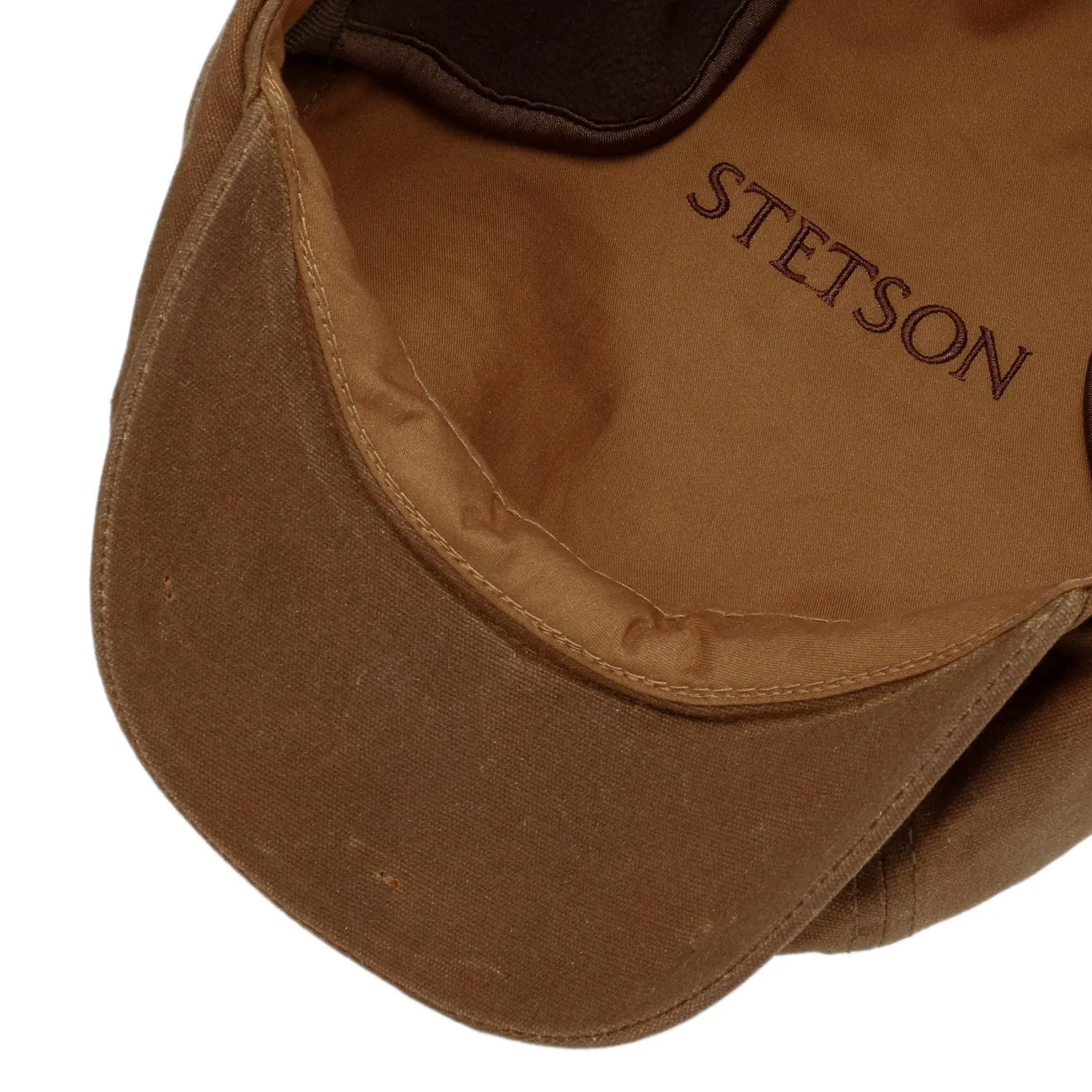 Stetson Accessories Hatteras Wax Flat Cap with Ear Flaps by Stetson