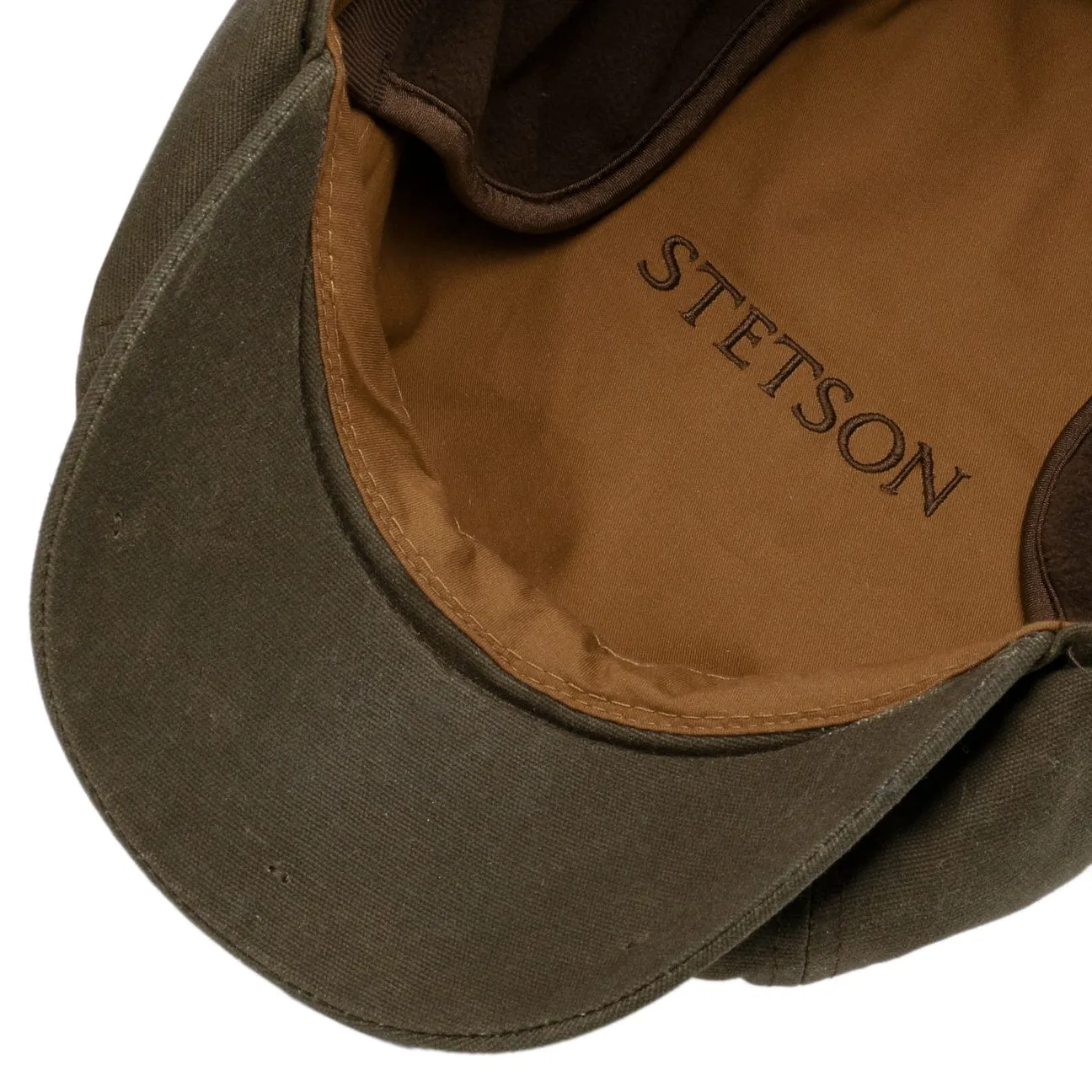 Stetson Accessories Hatteras Wax Flat Cap with Ear Flaps by Stetson