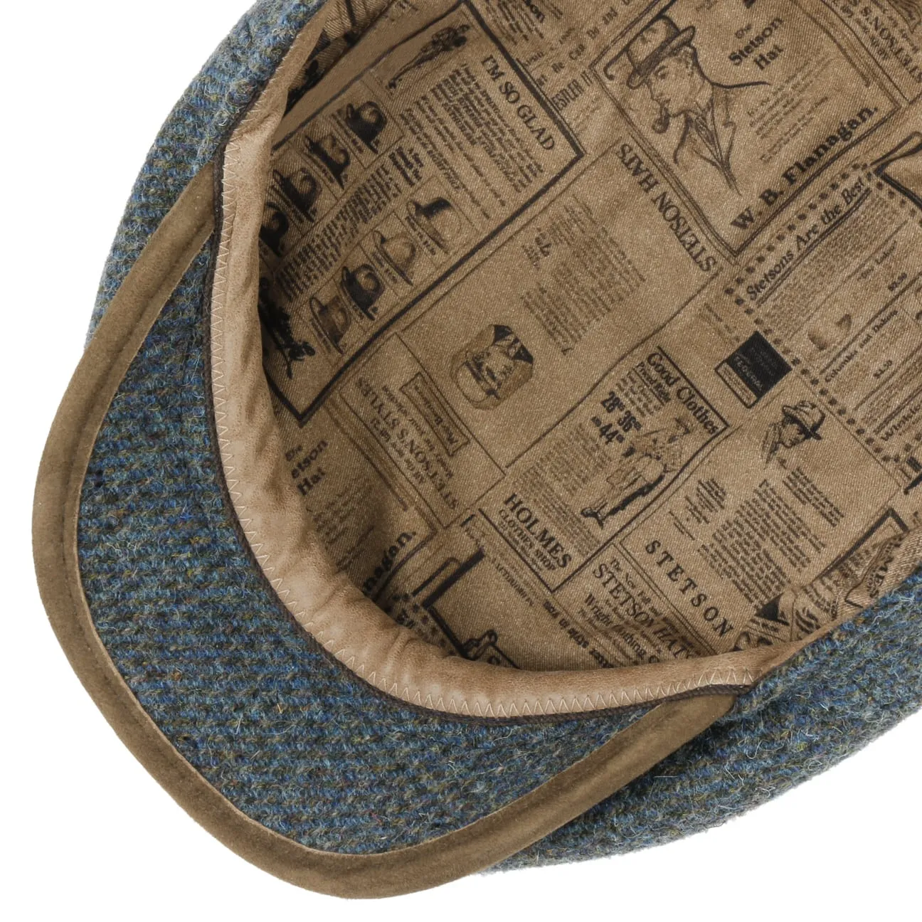 Stetson Accessories Kent Virgin Wool Harris Tweed Flat Cap by Stetson