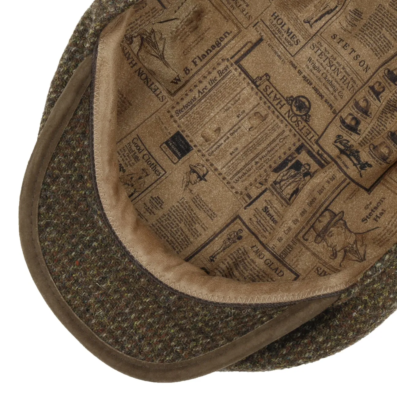 Stetson Accessories Kent Virgin Wool Harris Tweed Flat Cap by Stetson
