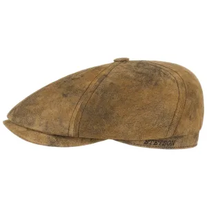 Stetson Accessories Lanesboro Leather Newsboy Cap by Stetson