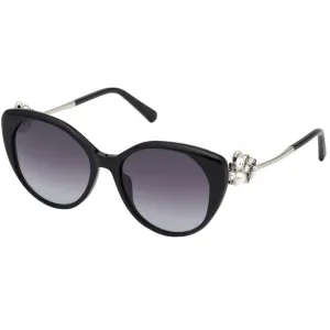 Swarovski Women's Sunglasses - Gradient Smoke Lens Shiny Black Frame | SK0279 01B Versace Sunglasses