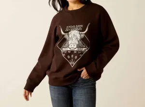 Taurus Oversized Crew Sweatshirt In Mole