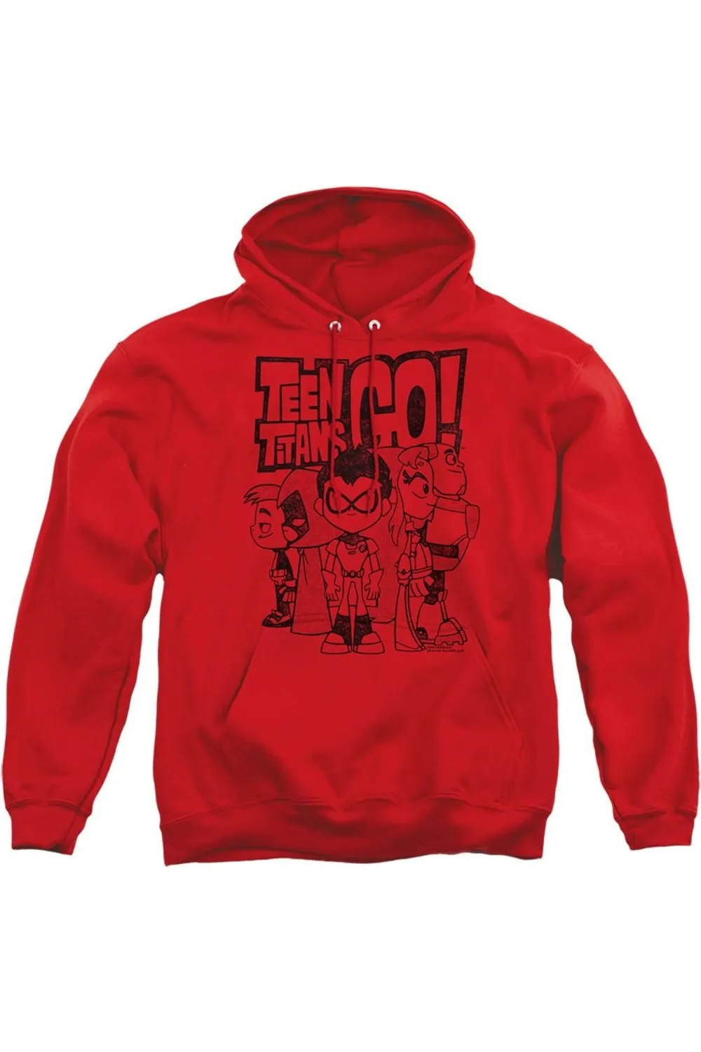 Teen Titans Go Team Up Adult Pull Over Hoodie / Hooded Sweatshirt