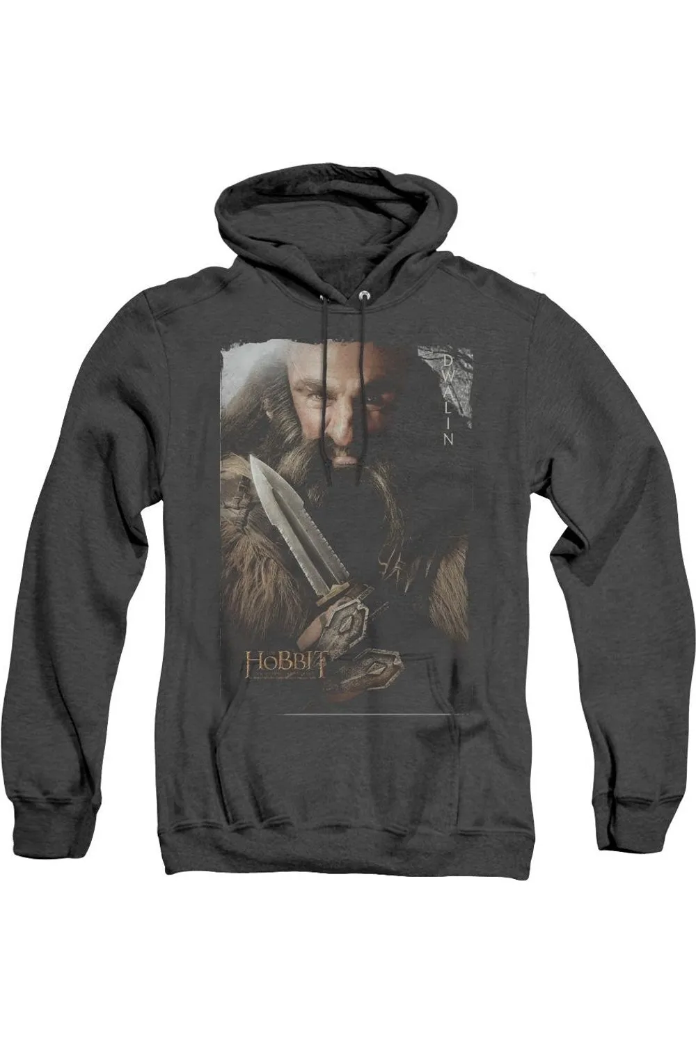 The Hobbit Dwalin Adult Heather Hoodie / Hooded Sweatshirt