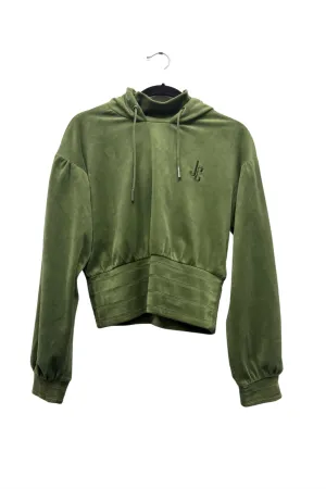 The Mock Neck Hoodie In Olive