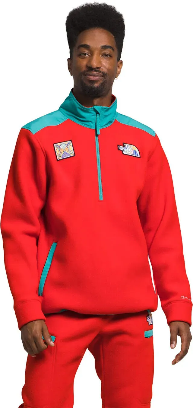 The North Face Alpine Polartec 200 NF0A7UJ8OW7 Sweatshirt Men Red 1/4 Zip SGN745