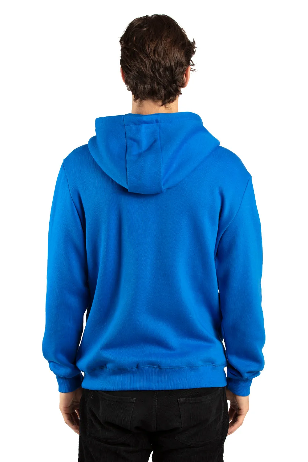 Threadfast Apparel Mens Ultimate Fleece Full Zip Hooded Sweatshirt Hoodie w/ Pockets - Royal Blue