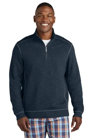 Tommy Bahama Mens Tobago Bay 1/4 Zip Sweatshirt - Blue Note