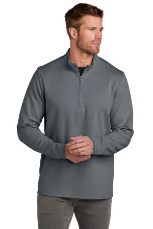 TravisMathew Mens Coveside Wrinkle Resistant 1/4 Zip Sweatshirt - Heather Dark Grey