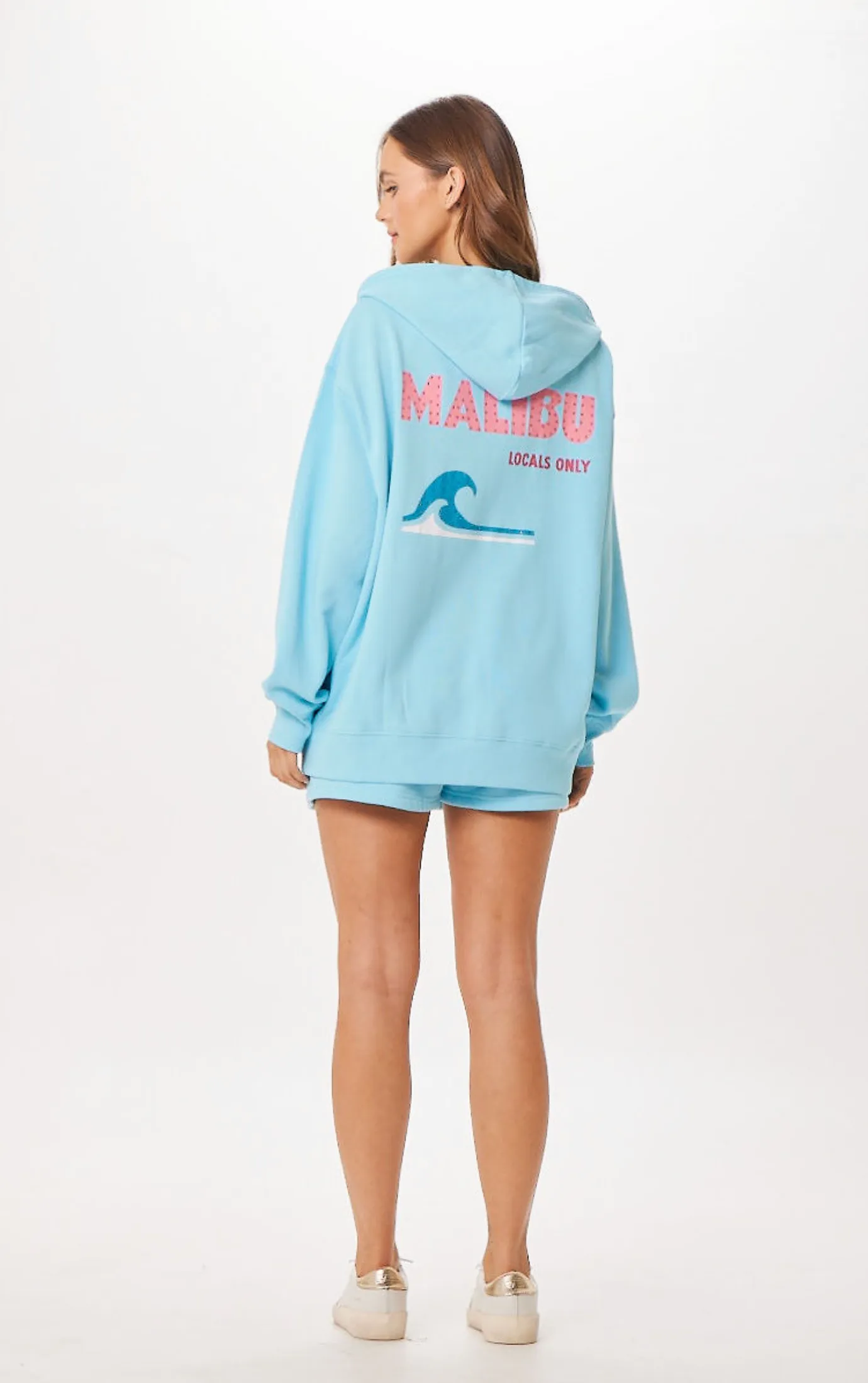 Tropical Blue Malibu Jet Setter Surf Wash Zip Up