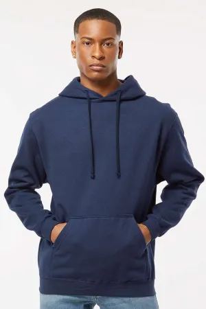 Tultex Mens Fleece Hooded Sweatshirt Hoodie w/ Pouch Pocket - Navy Blue
