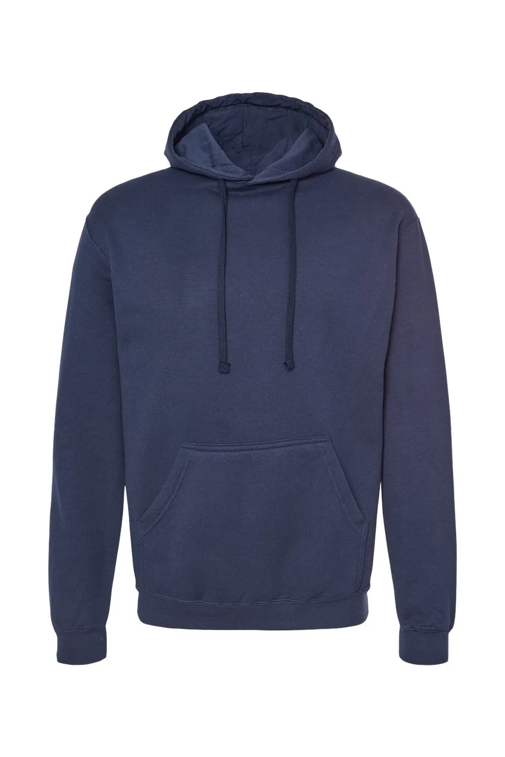Tultex Mens Fleece Hooded Sweatshirt Hoodie w/ Pouch Pocket - Navy Blue
