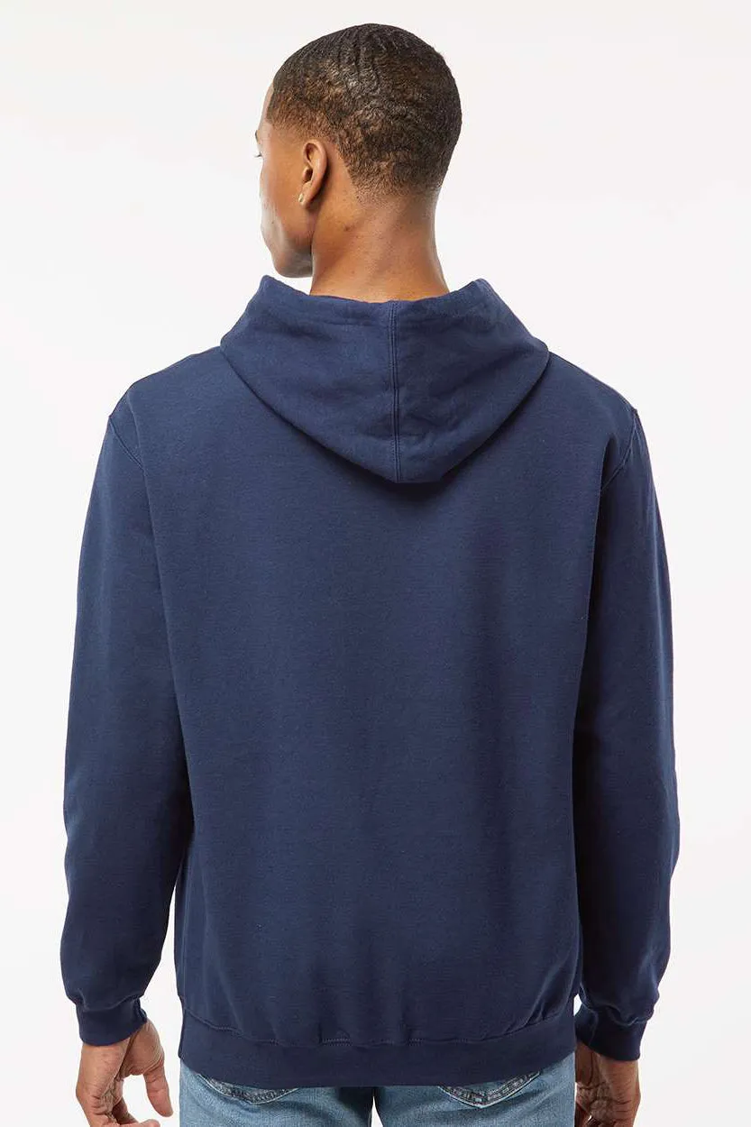 Tultex Mens Fleece Hooded Sweatshirt Hoodie w/ Pouch Pocket - Navy Blue