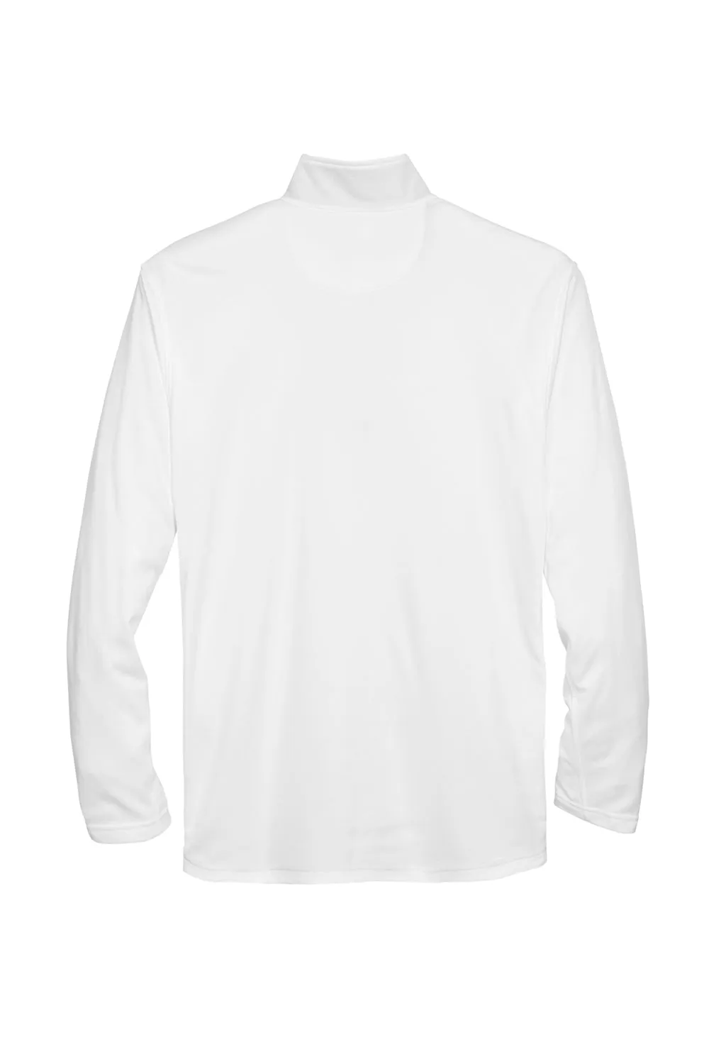 UltraClub Mens Cool & Dry Moisture Wicking 1/4 Zip Sweatshirt w/ Pocket - White