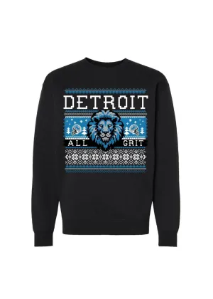 Unisex - All Grit Ugly Christmas Sweatshirt In Black