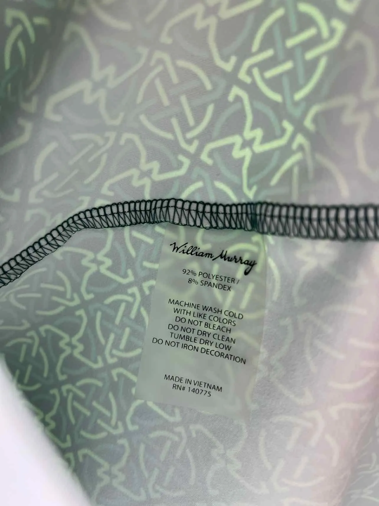 William Murray Size S Green Stripe Print Activewear Dress