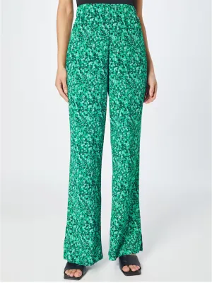 Women's Floral Printed Trousers,Green
