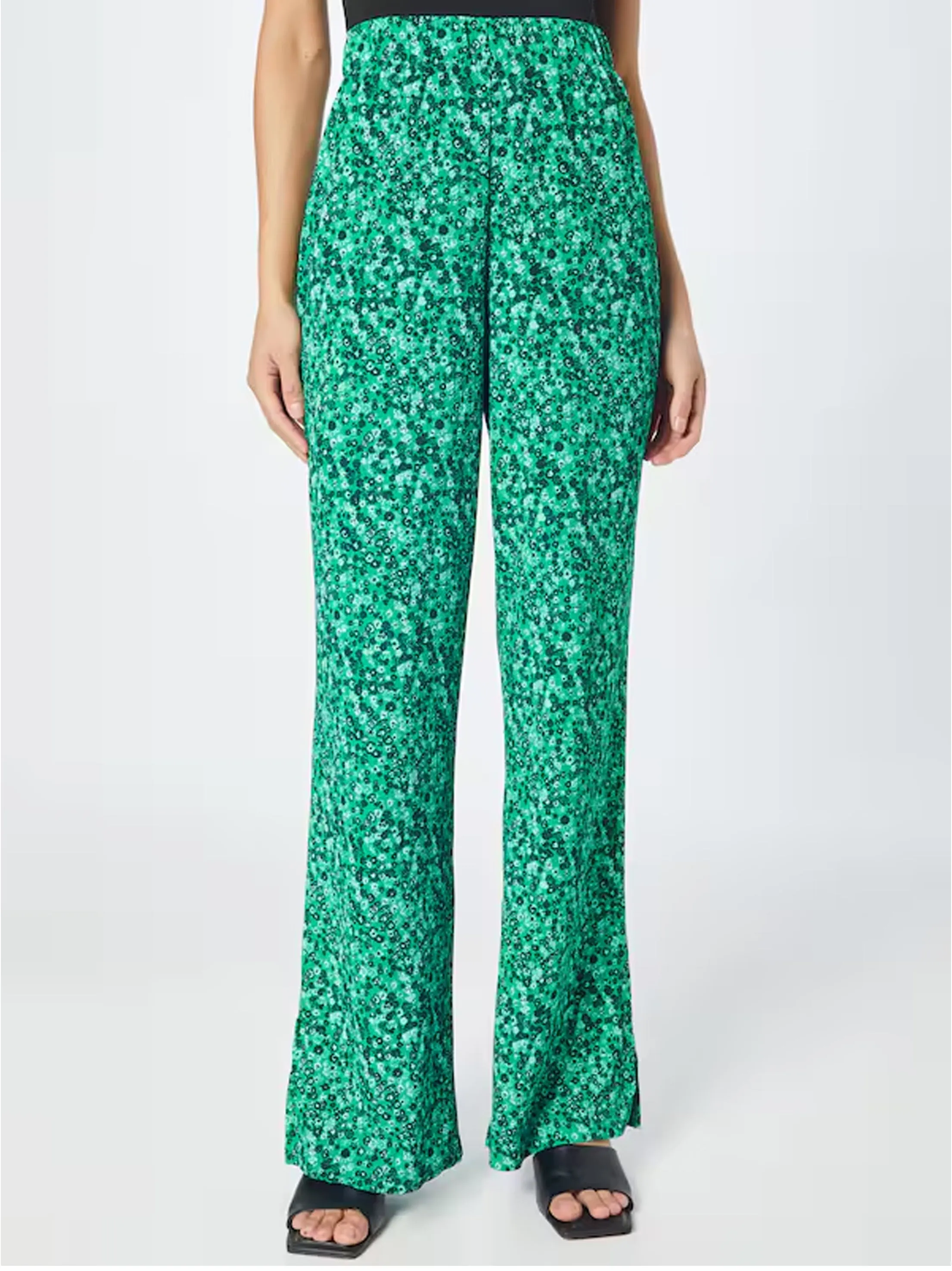 Women's Floral Printed Trousers,Green