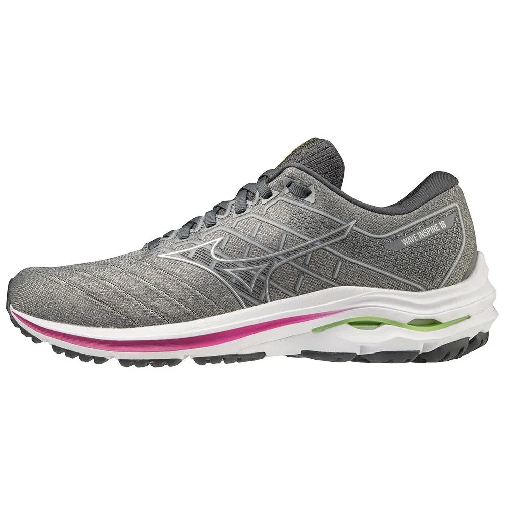 Women's Mizuno Wave inspire 18 Ultimate Grey-Silver