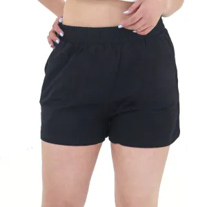 Women's Plain Solid Short,Black